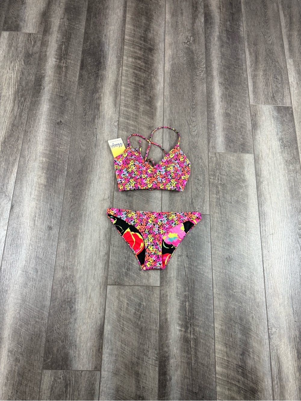 Maaji Pink Floral Reversible Bikini Set